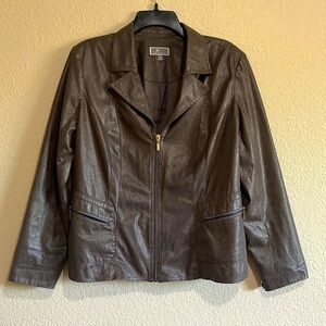 JM Collection Faux Suade Jacket